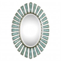 Blue Gray Accent Mirror